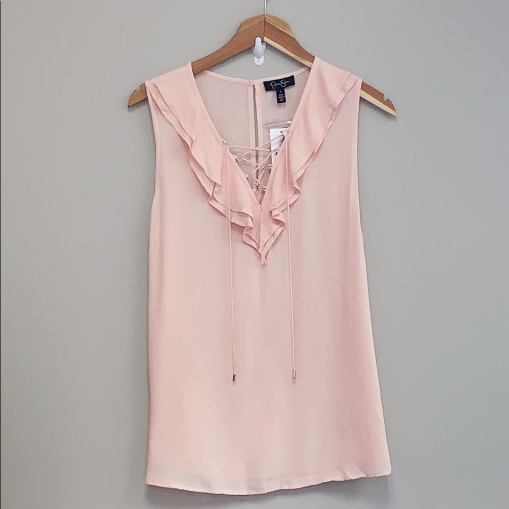 Jessica Simpson tank with ruffle detail NWT